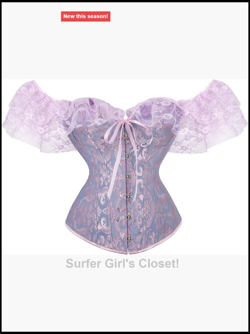 Women's Floral Lace Bustier Corset Top Shapewear Off Shoulder
